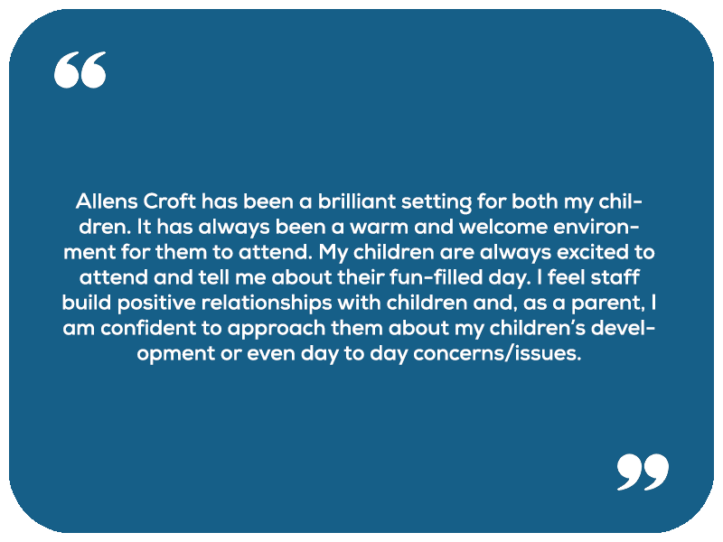Allens Croft Nursery School Testimonial